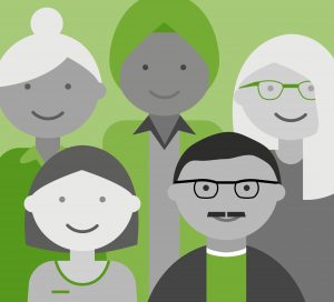 green - 5 people image